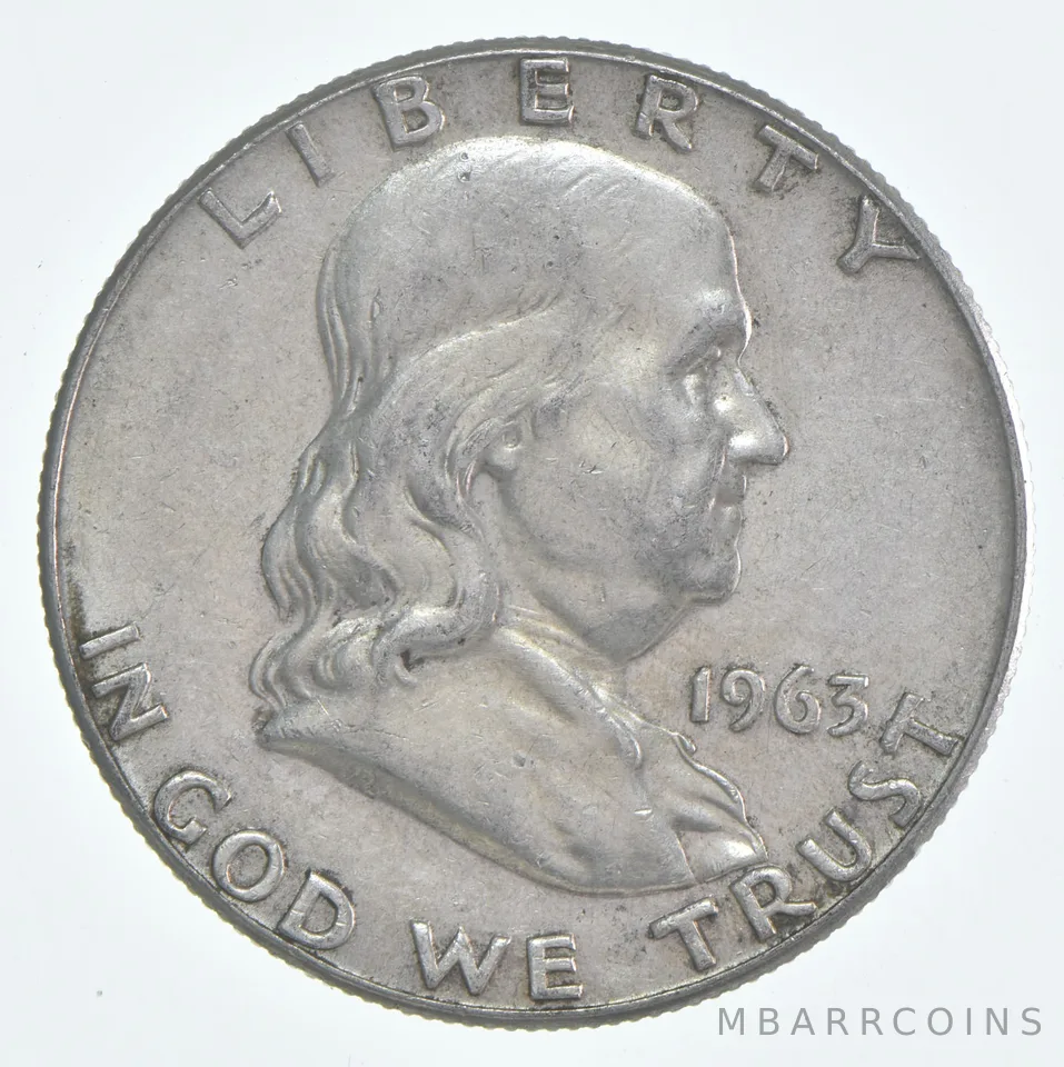 1963 (P) Franklin Half Dollar Circulated 90% Silver (1pc)