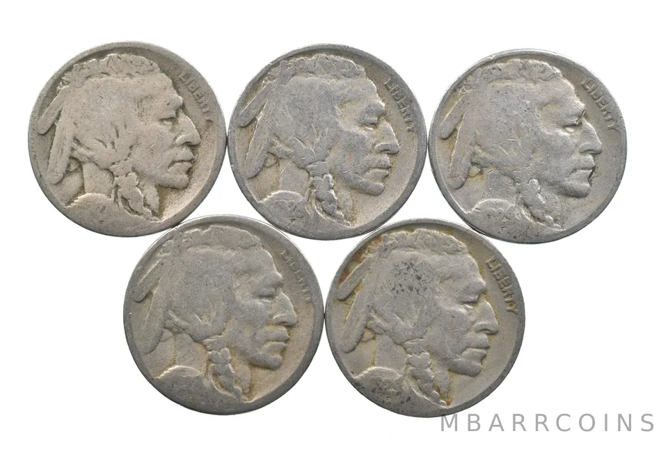 BETTER Lot 1927-S 1928-S 1929-S Worn Date 1929-S Buffalo Nickel Collection *165