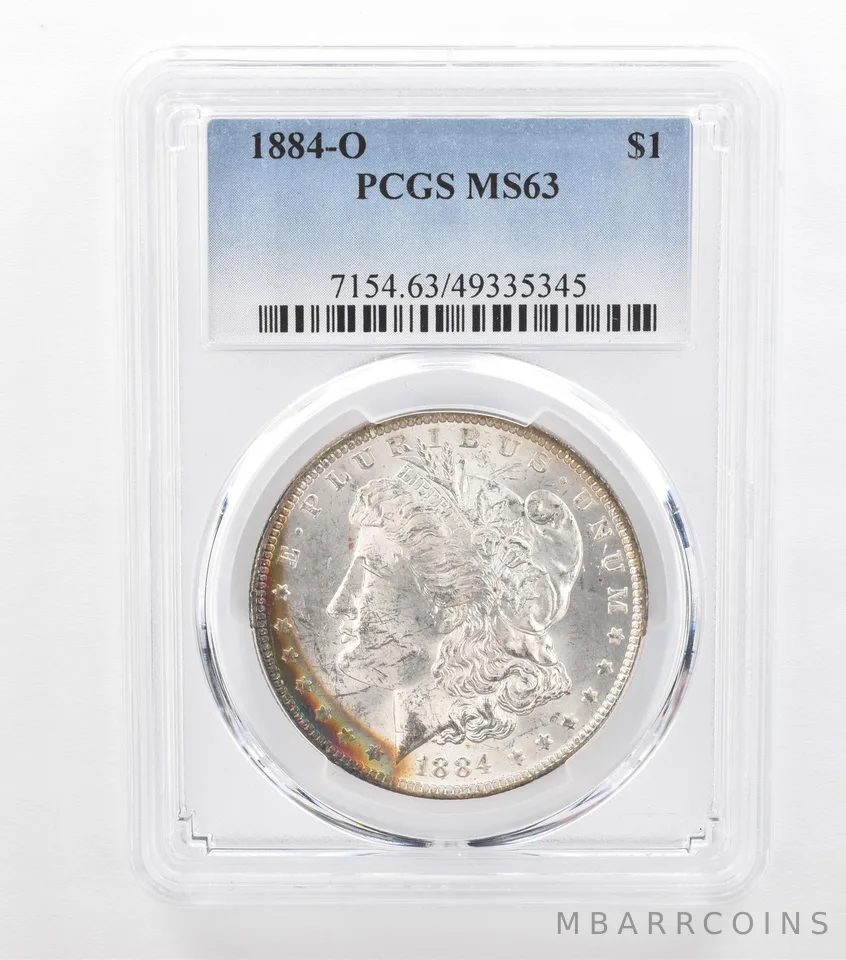 1884-O Morgan Silver Dollar MS63 PCGS Peripheral Tone *3691