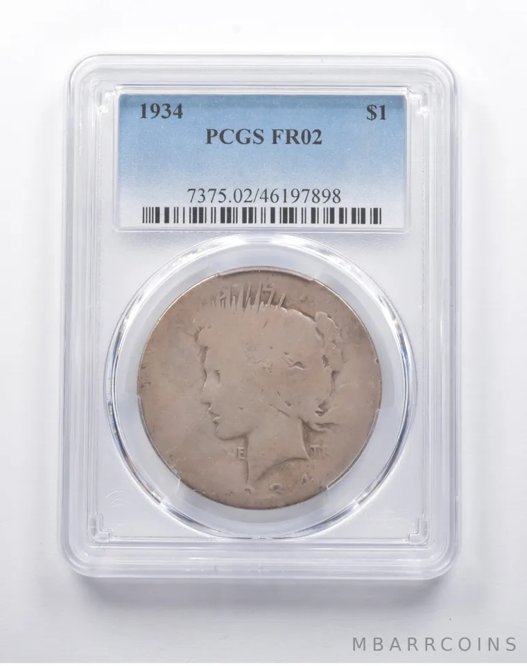FR02 1934 Peace Silver Dollar PCGS *8144