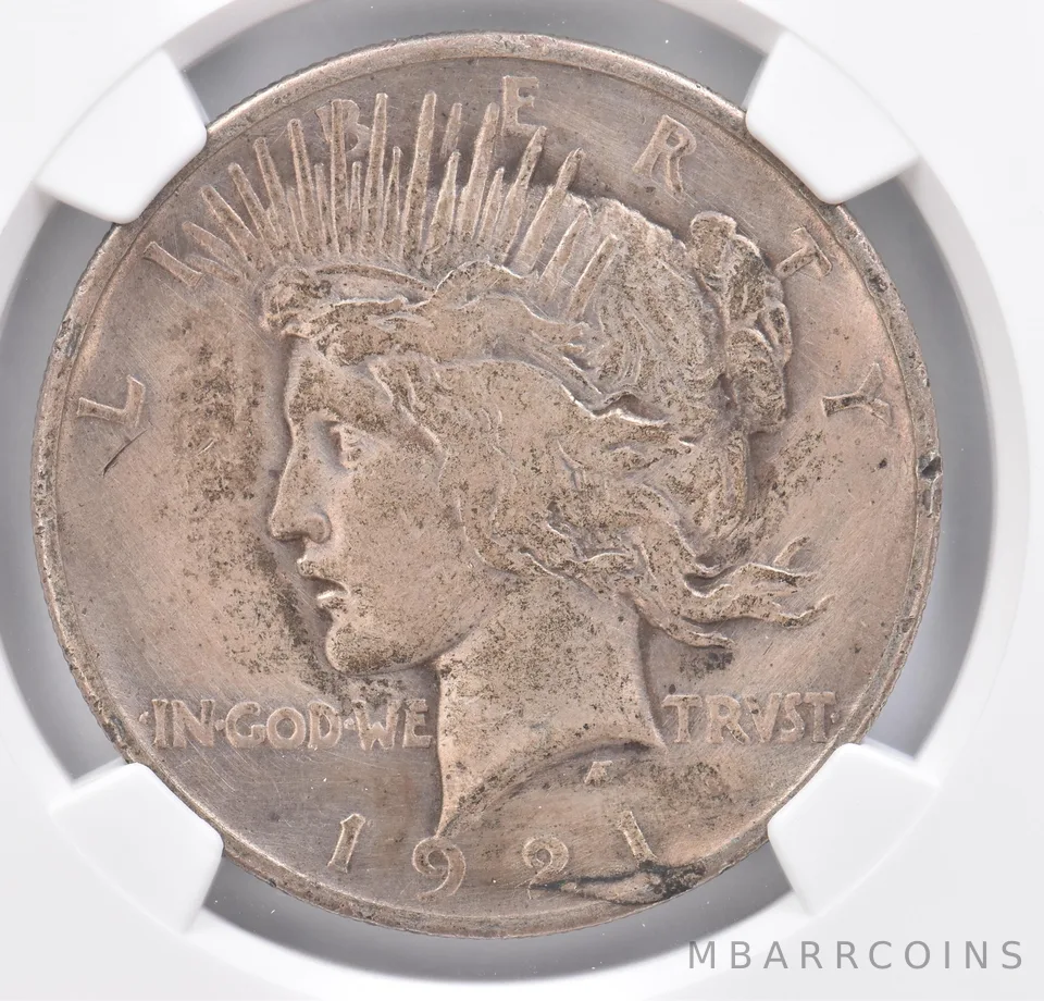 1921 Peace Silver Dollar High Relief Genuine NGC Beautiful Tone *1112