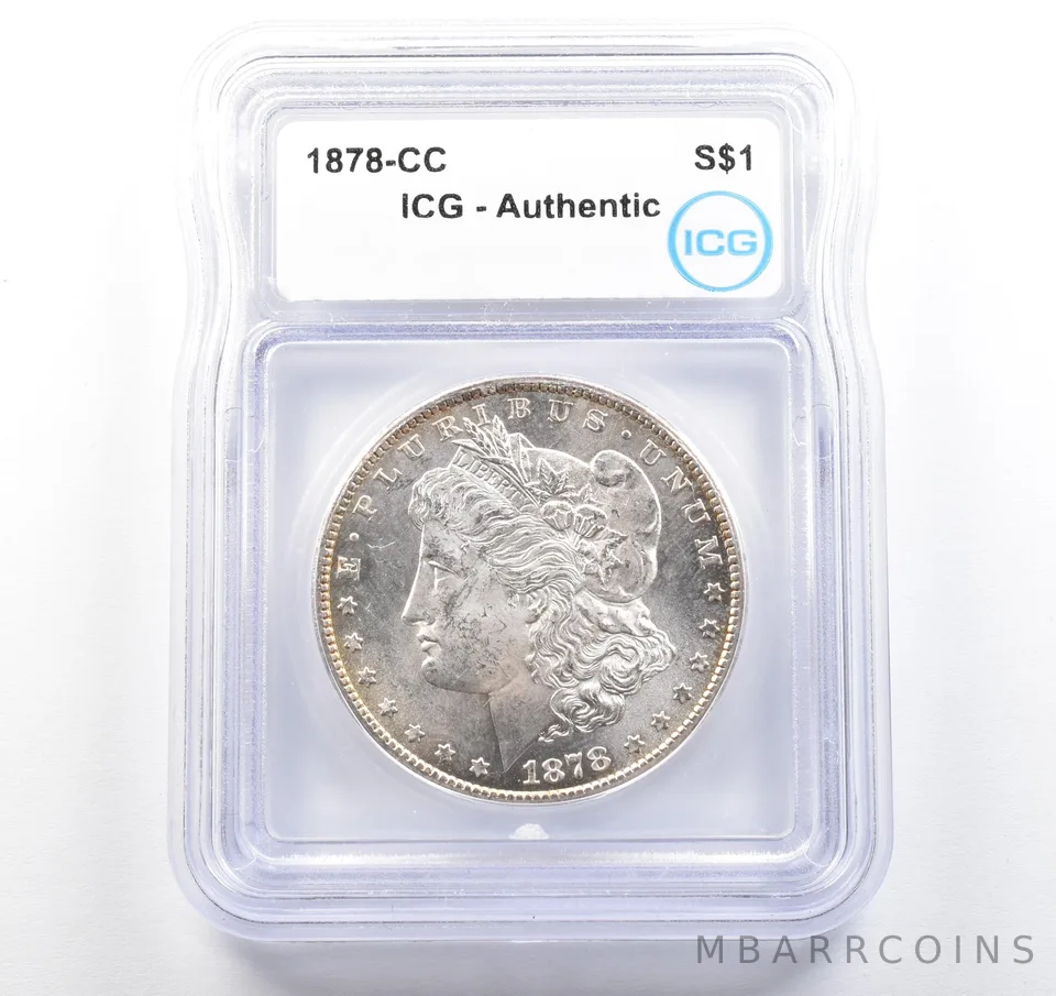 1878-CC Morgan Silver Dollar Authentic ICG a9726
