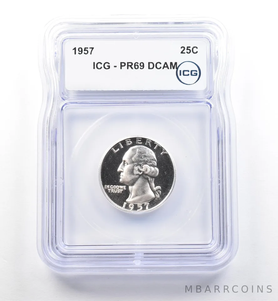 1957 Washington Quarter PR69 DCAM ICG *7460