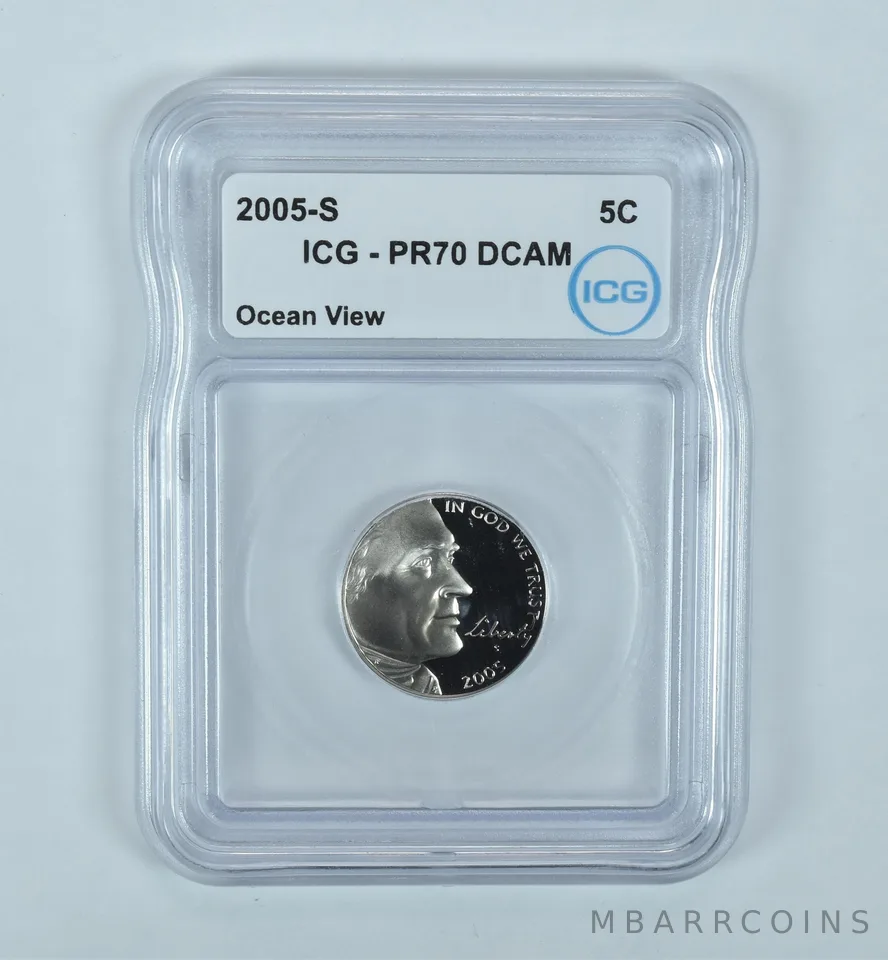 2005-S Jefferson Nickel Ocean View PR70 DCAM ICG