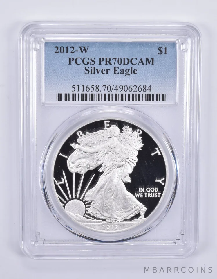 2012-W American Silver Eagle PR70 DCAM PCGS Blue Label