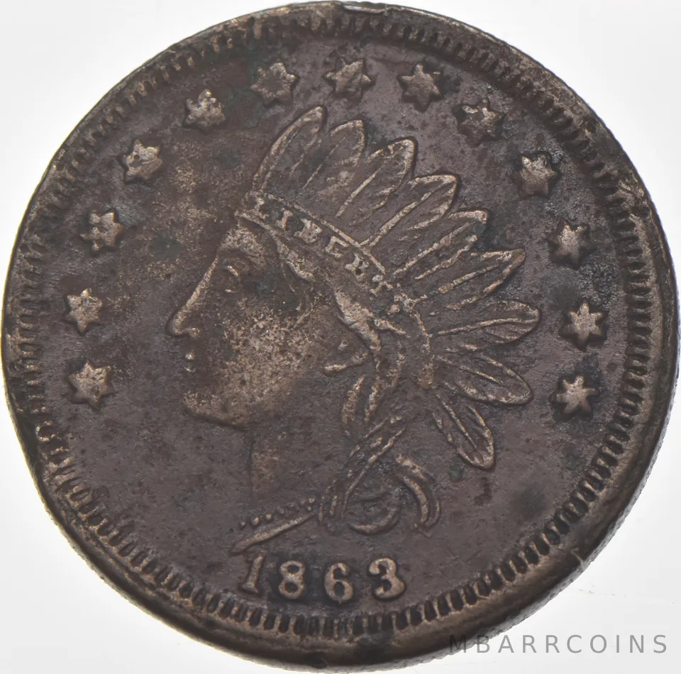 1863 F. Gies Civil War Token R-8 225 AG 3A *7545