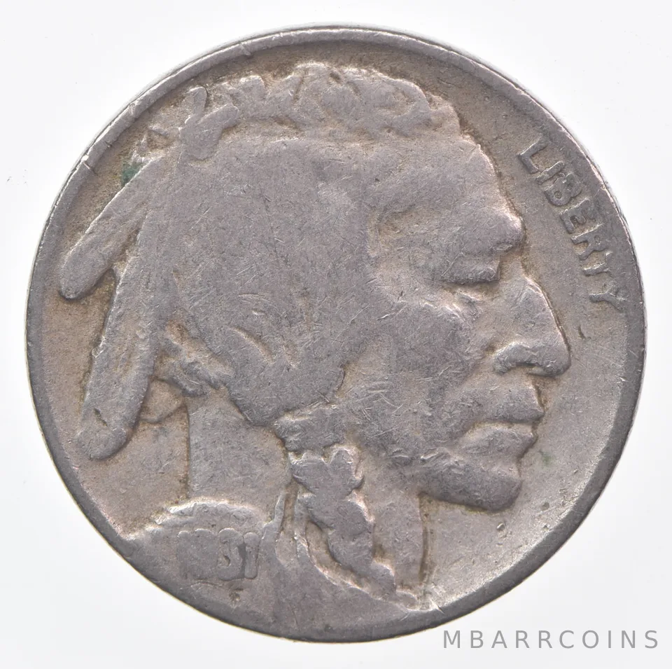 1931-S Indian Head Buffalo Nickel Average Circ