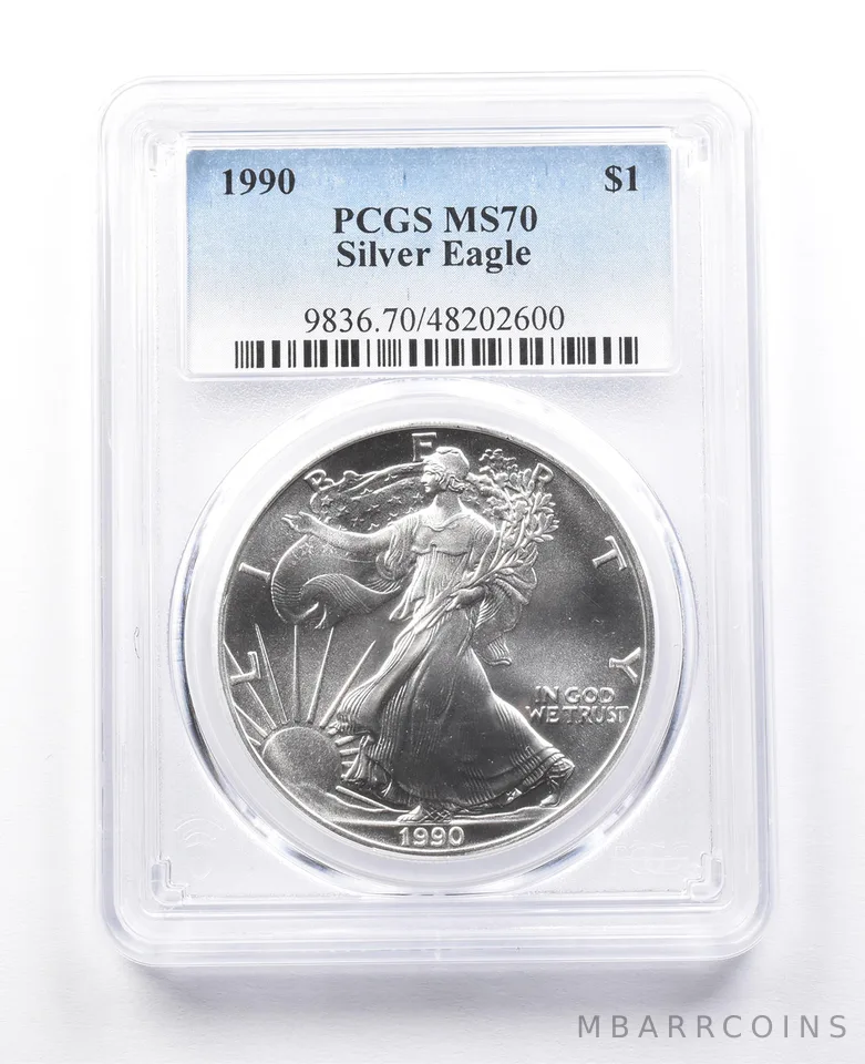 MS70 1990 American Silver Eagle PCGS *3822