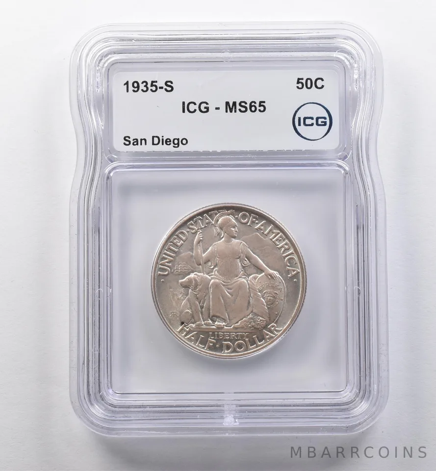 1935-S San Diego Commemorative Half Dollar MS65 ICG *2310
