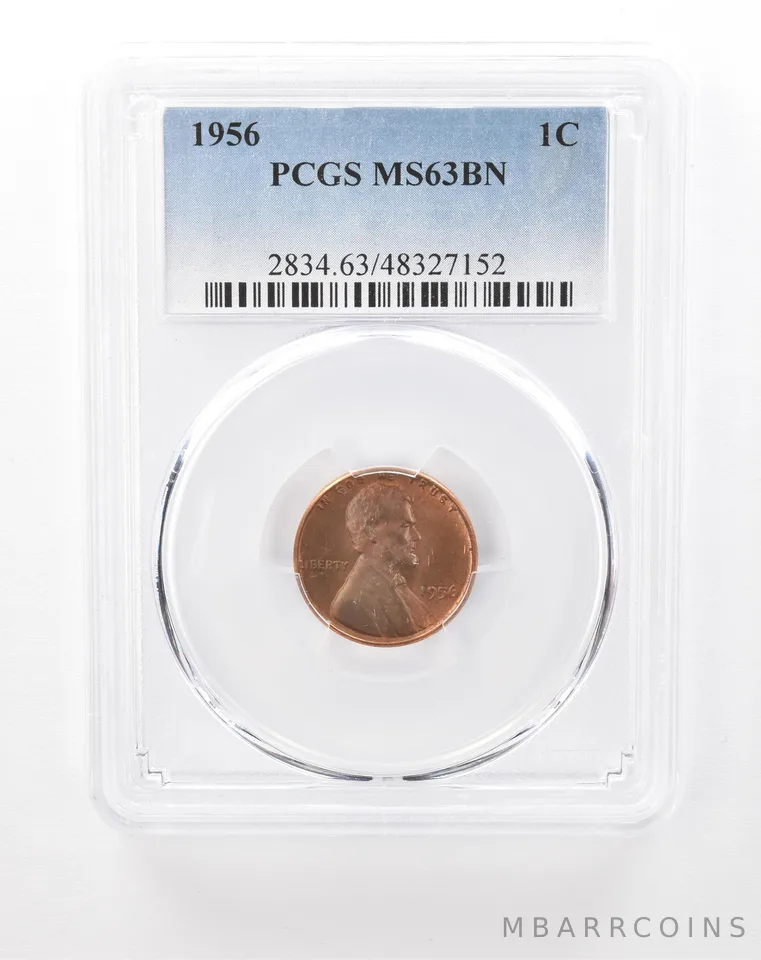 1956 Lincoln Wheat Cent MS63 BN PCGS Beautiful Tone *4657