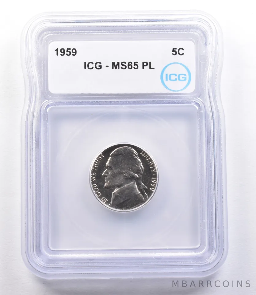 1959 Jefferson Nickel MS65 PL ICG *1890