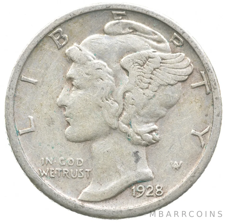1928-S Mercury Dime Large S FS-501 *1509