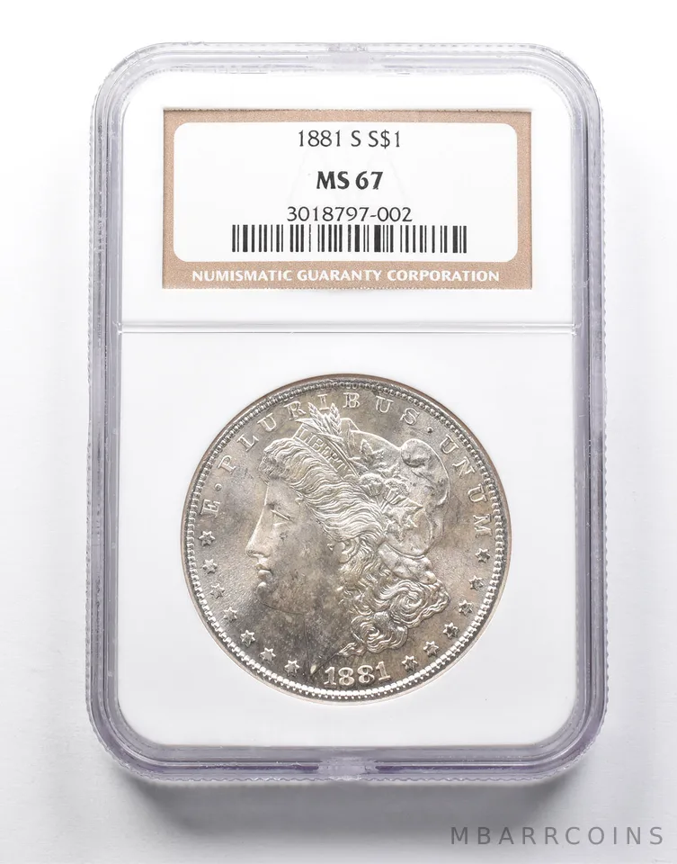 MS67 1881-S Morgan Silver Dollar NGC a0229