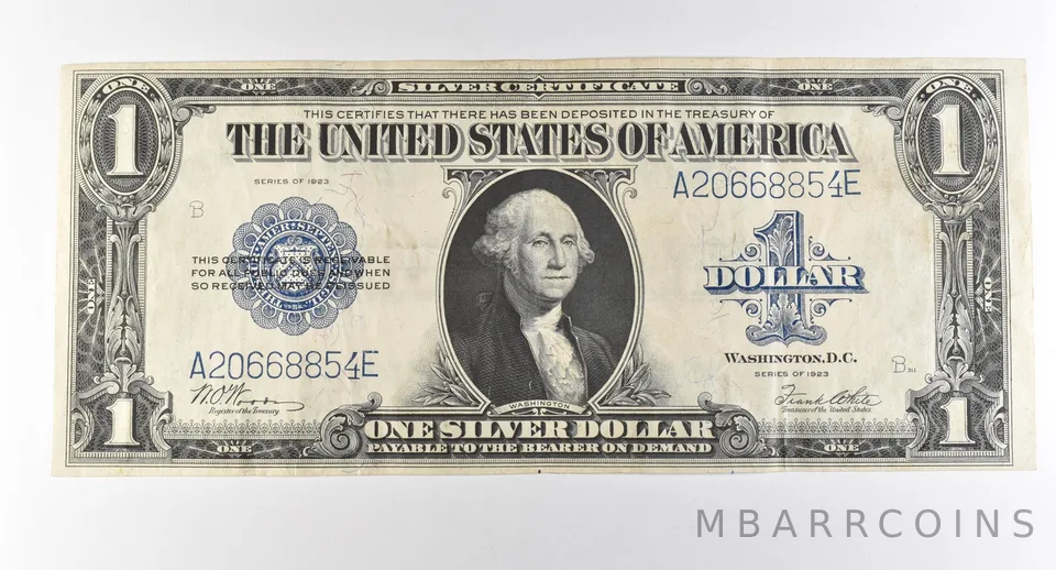 1923 $1 Silver Certificate Large Note Blue Seal *2941