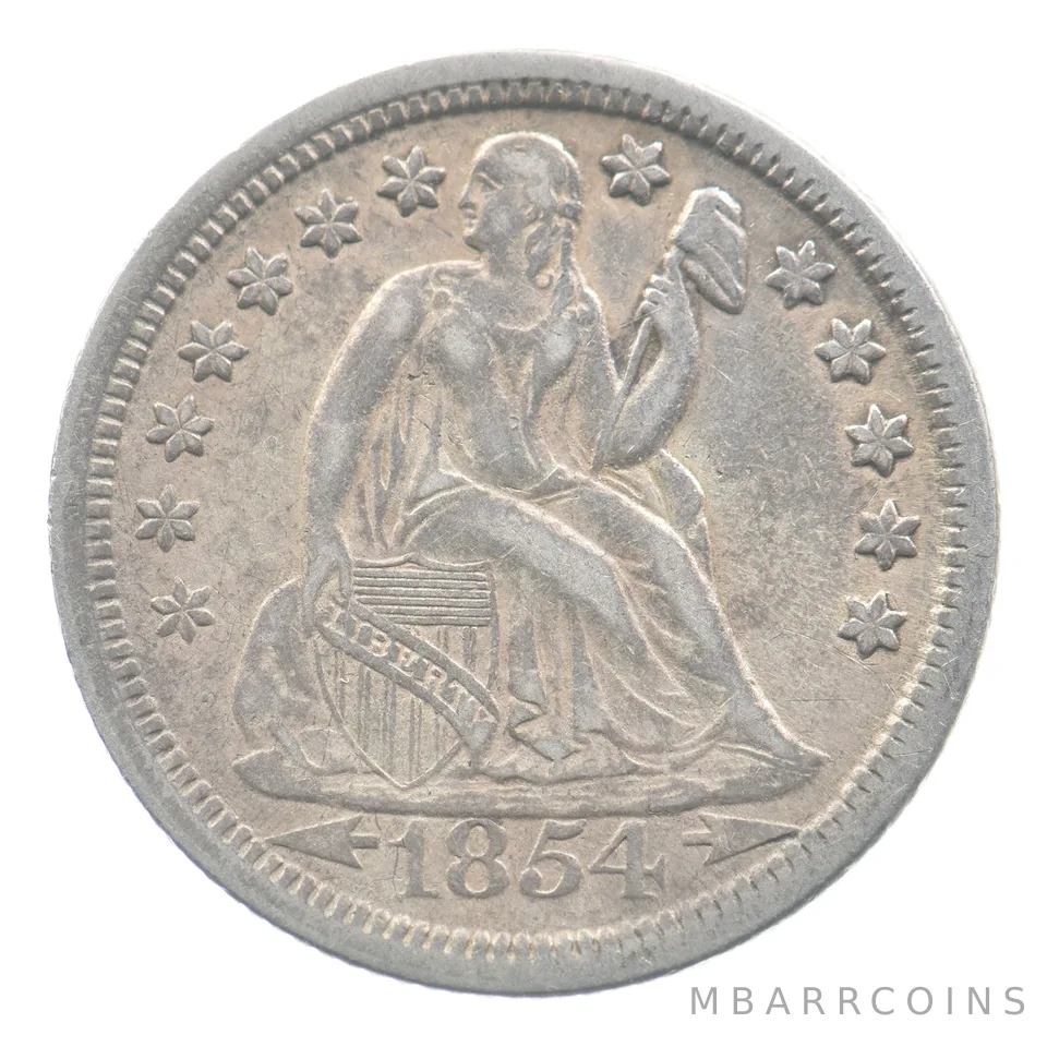 1854 Seated Liberty Dime Arrows *9336