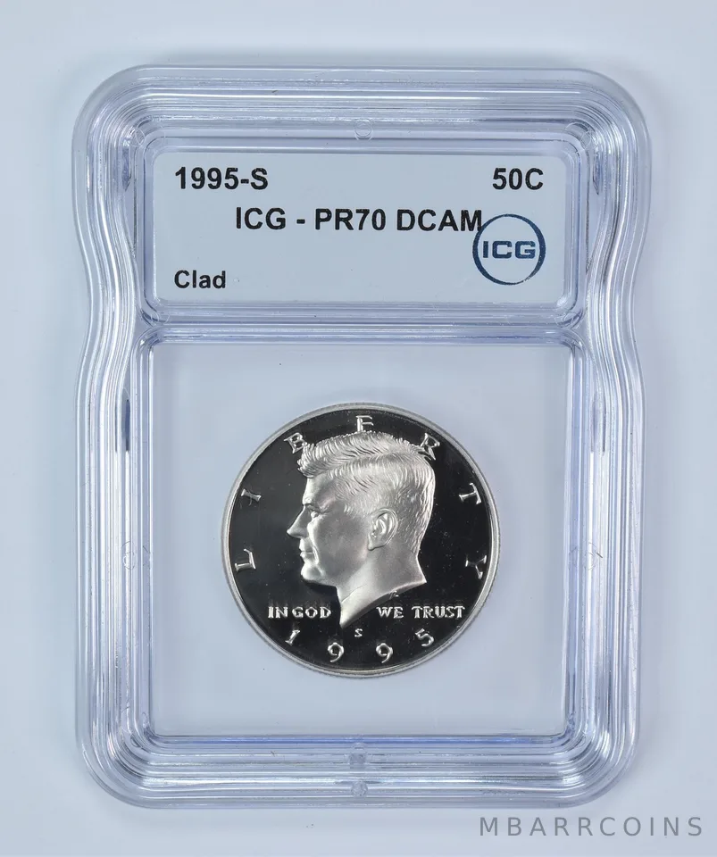 1995-S Kennedy Half Dollar CLAD PR70 DCAM ICG