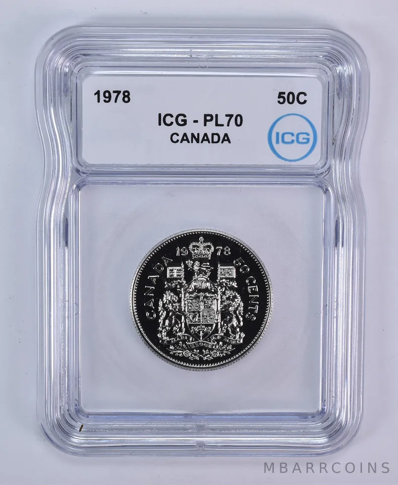 1978 Canada 50 Cents PL70 ICG