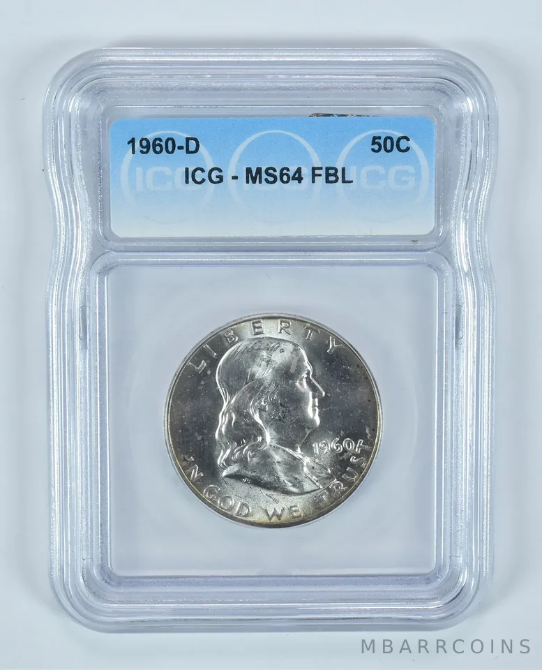 1960-D Franklin Half Dollar MS64 FBL ICG
