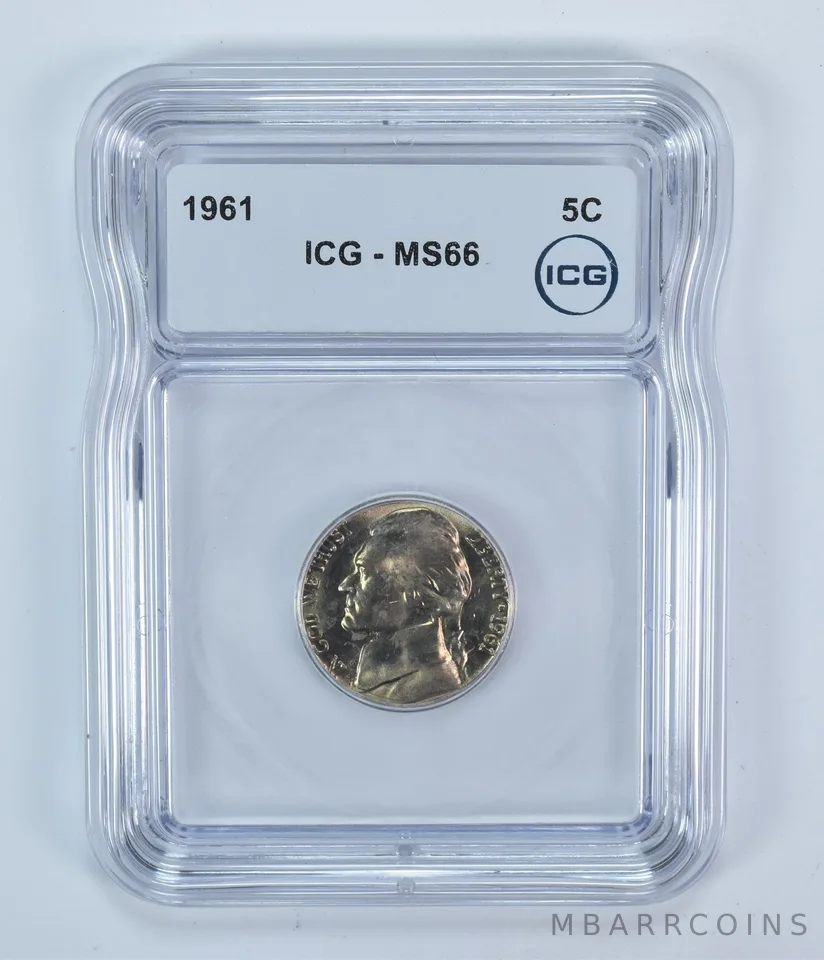 1961 Jefferson Nickel MS66 ICG