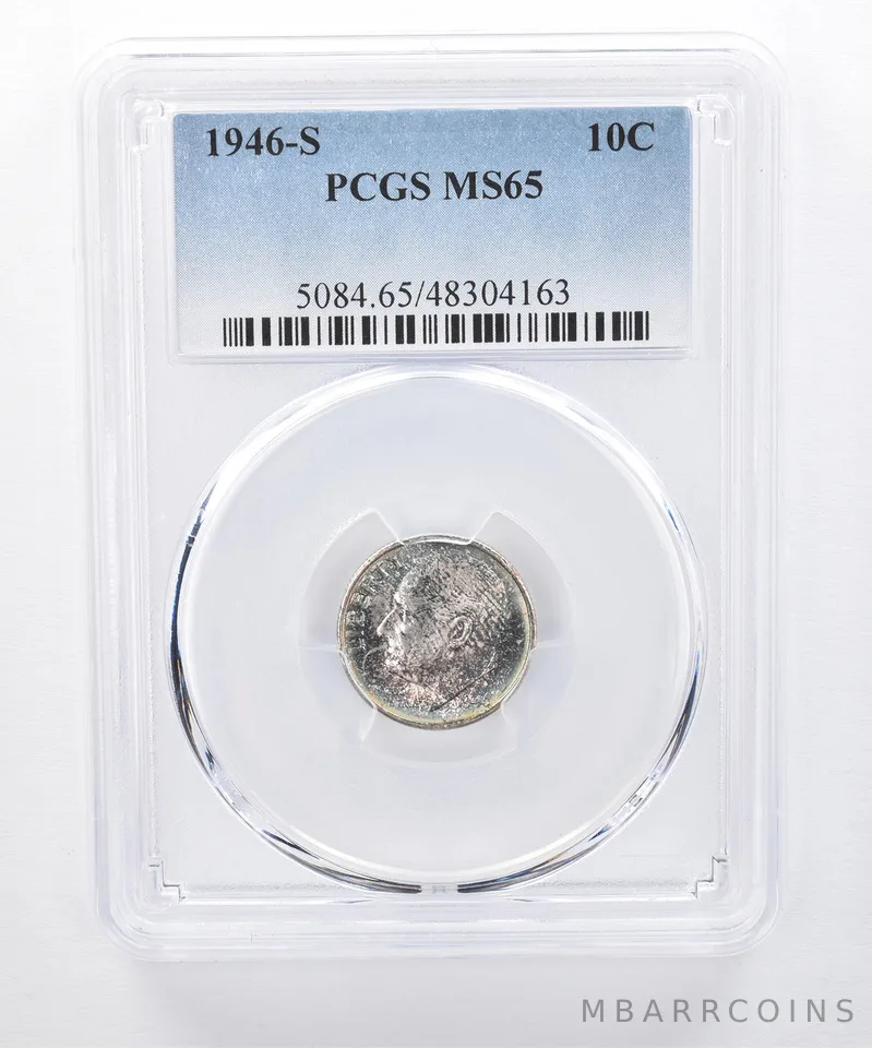 1946-S Roosevelt Dime MS65 PCGS Beautiful Tone *8382