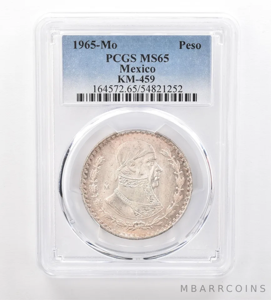 1965 Mo Mexico Peso KM-459 MS65 PCGS Beautiful Tone *7484