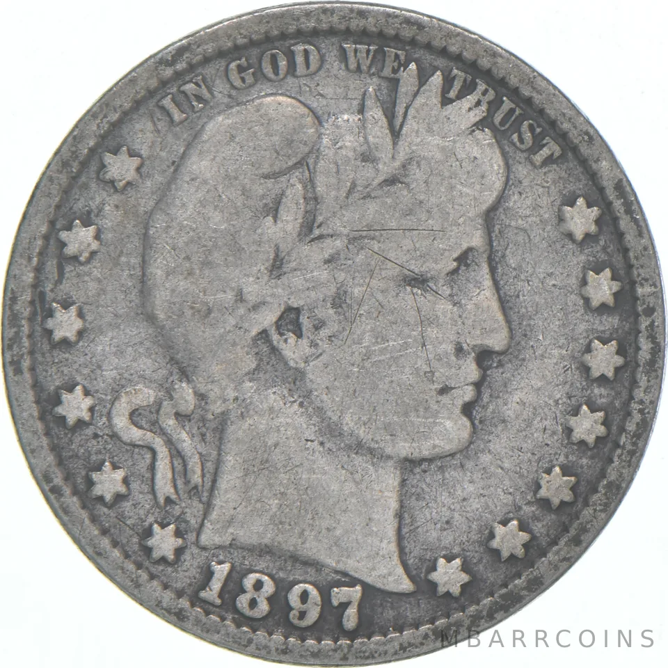 1897 Barber Quarter Average Circ