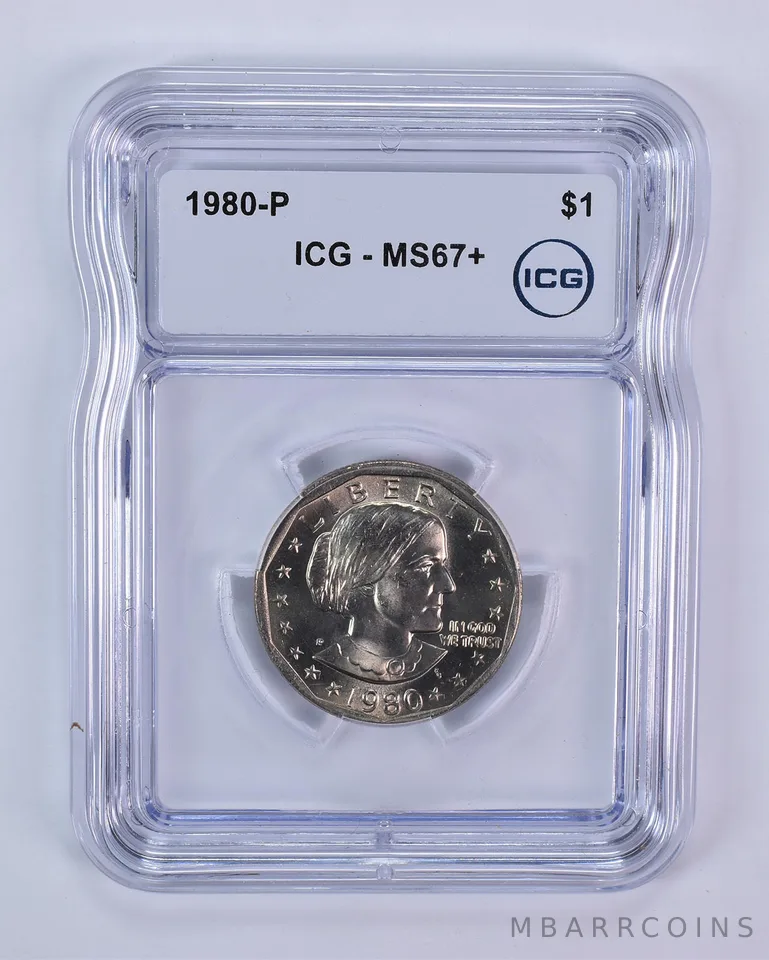 1980-P Susan B Anthony $1 MS67+ ICG