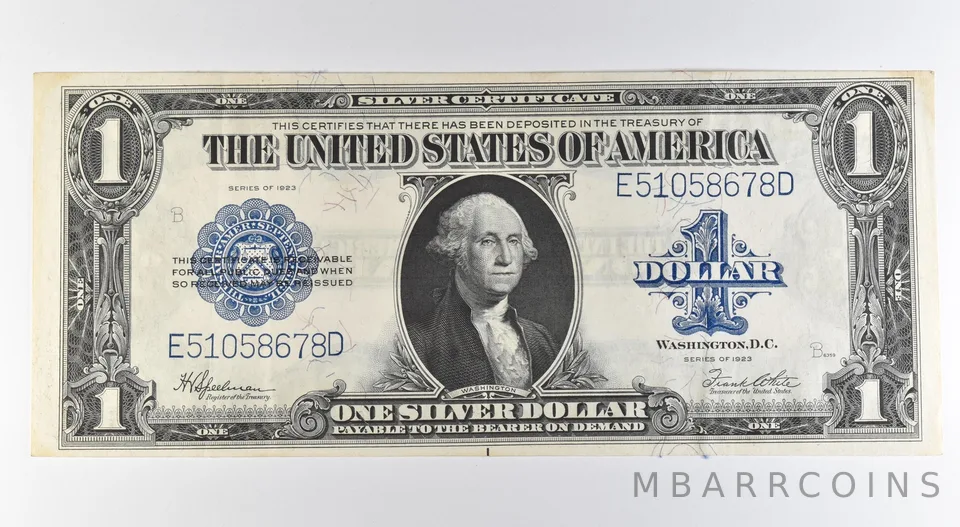 1923 $1 Silver Certificate Large Note Blue Seal Fr#237 *0530