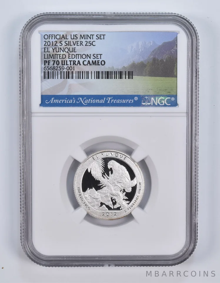 2012-S Silver PF70 ANT El Yunque Quarter Limited Edition NGC