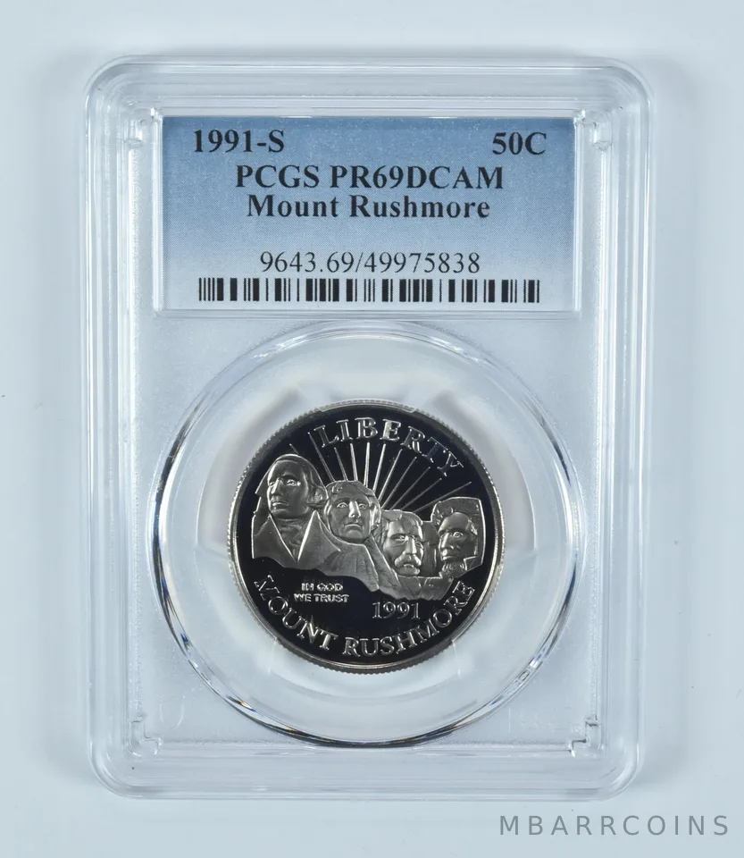 1991-S Mount Rushmore Commemorative Half Dollar PR69 DCAM PCGS Blue Label