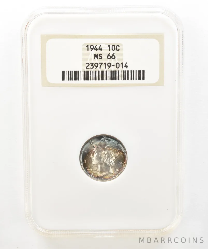 1944 Mercury Dime MS66 NGC Beautiful Tone a5184