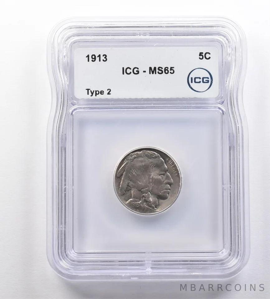 1913 Indian Head Buffalo Nickel Type 2 MS65 ICG *2489