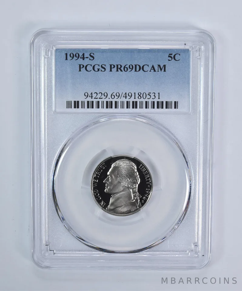 1994-S Jefferson Nickel PR69 DCAM PCGS Blue Label