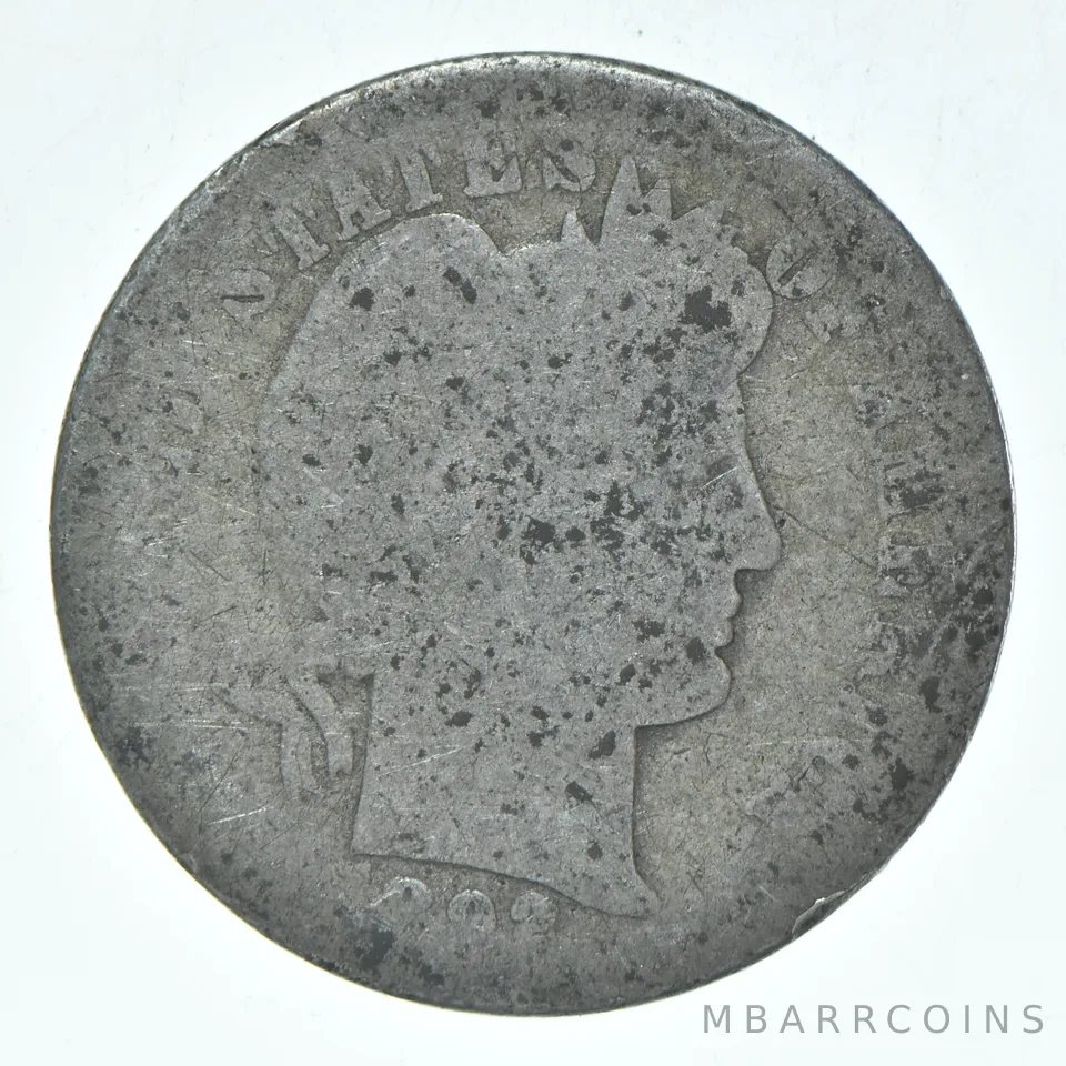 1892-O Barber Dime 90% Silver Average Circ