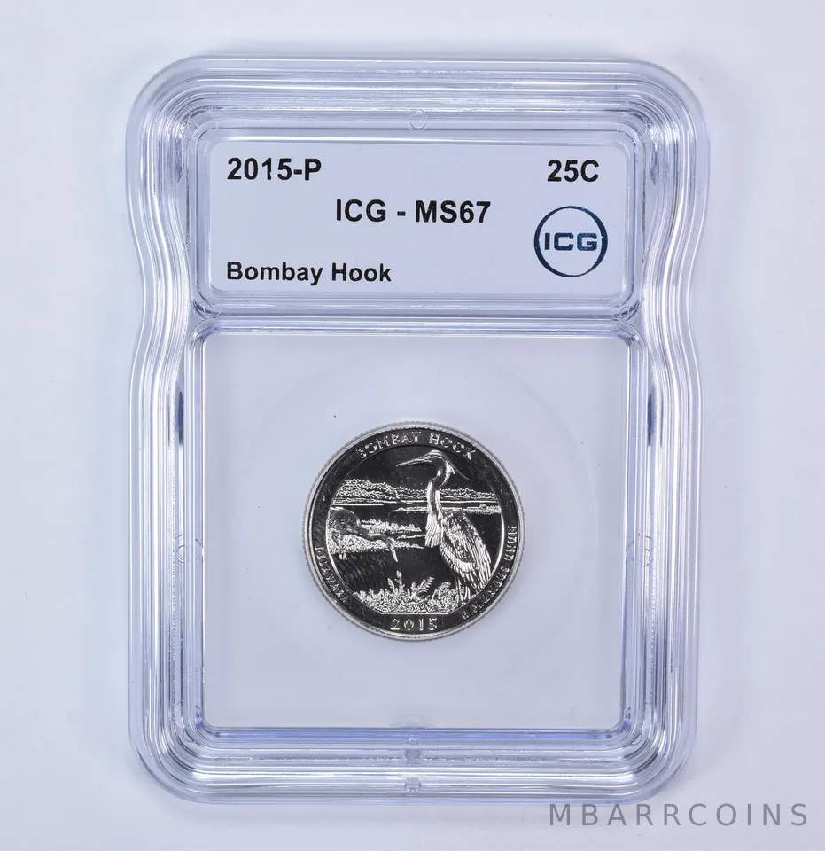 2015-P Washington Quarter ATB Bombay Hook MS67 ICG