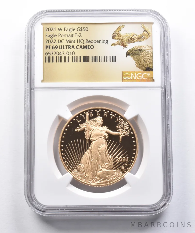 PF69 2021-W $50 American Gold Eagle T-2 2022 DC Mint HQ NGC *4258