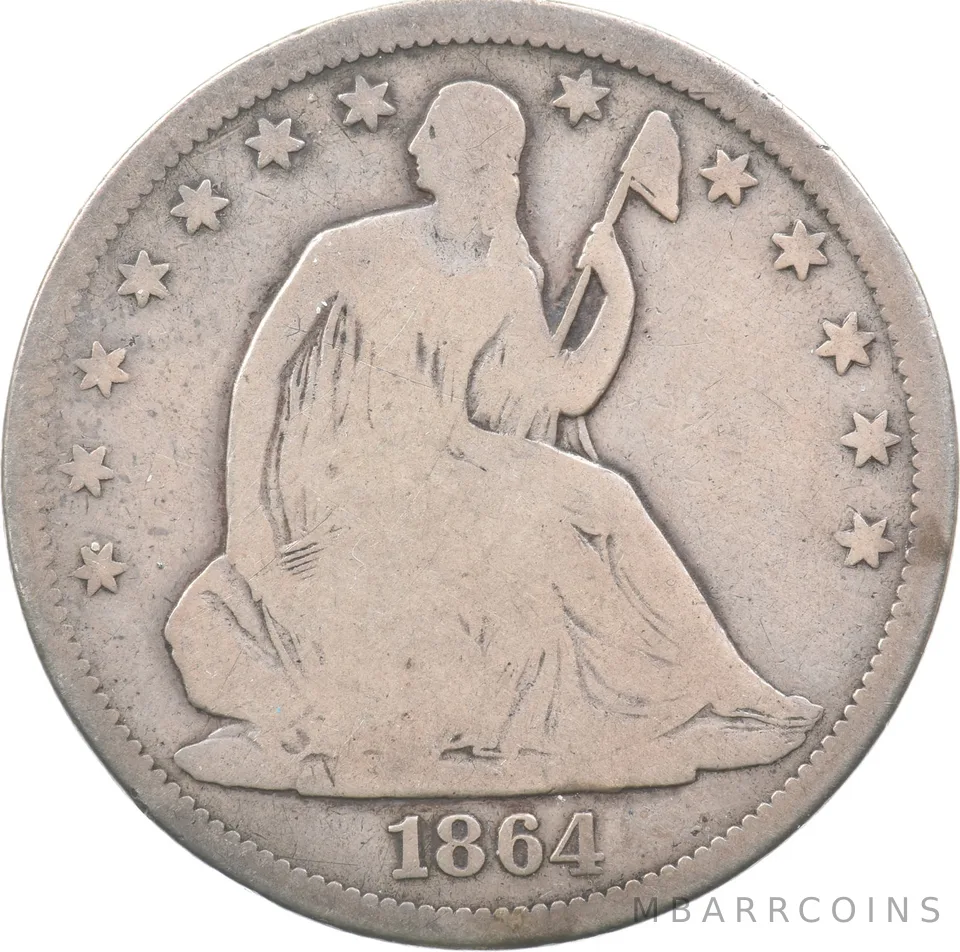 1864-S Seated Liberty Half Dollar *5544