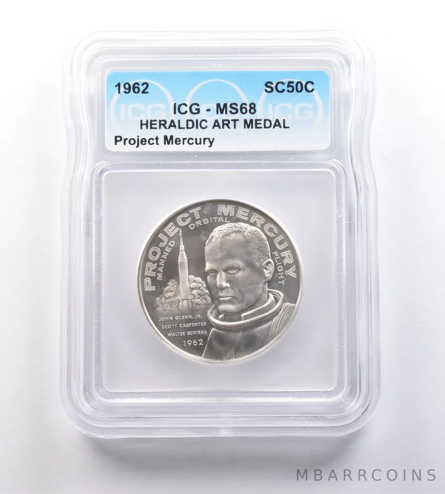 1962 So-Called Half Dollar Project Mercury MS68 ICG *7206