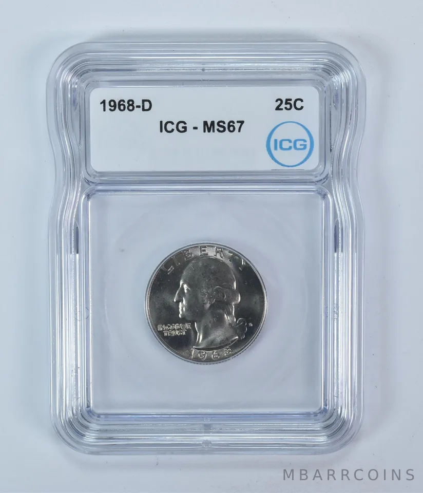 1968-D Washington Quarter MS67 ICG