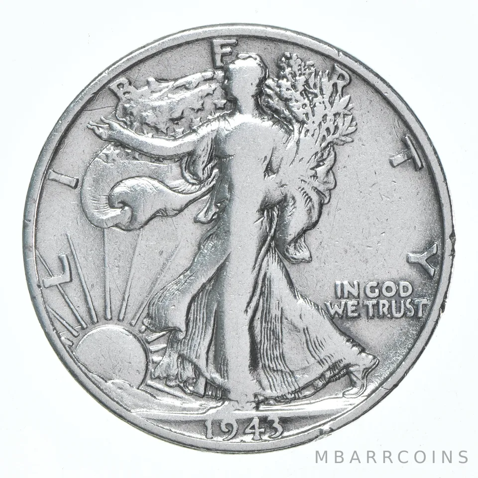 XF/AU 1943-S Walking Liberty Half Dollar Polished 90% Silver