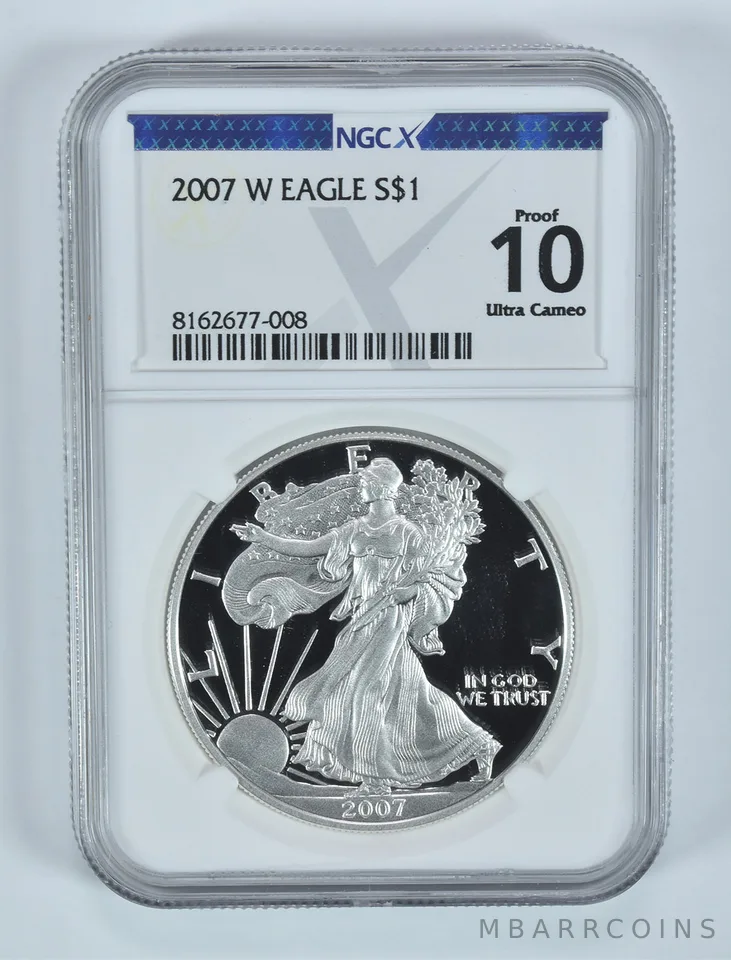 2007-W American Silver Eagle Proof 10 UCAM NGC X NGCX
