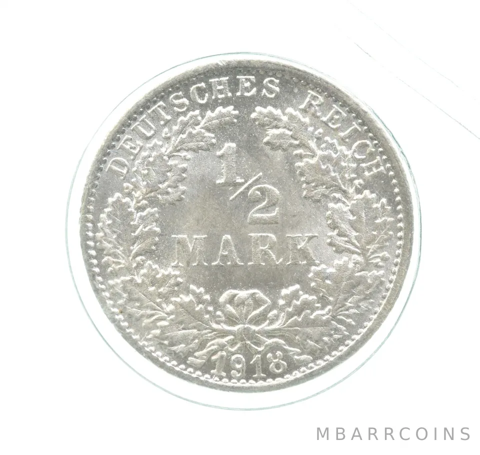 1918 F Germany Half Mark Gem Unc a0165