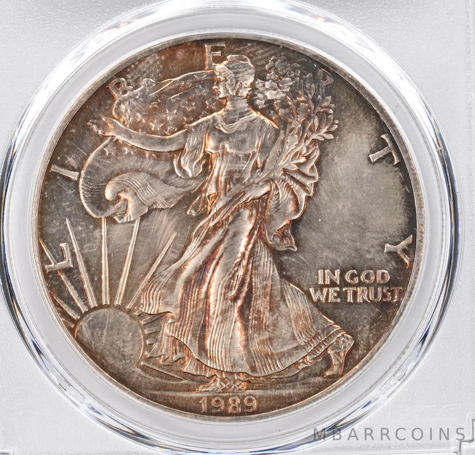 1989 American Silver Eagle MS68 PCGS Beautiful Tone *1240