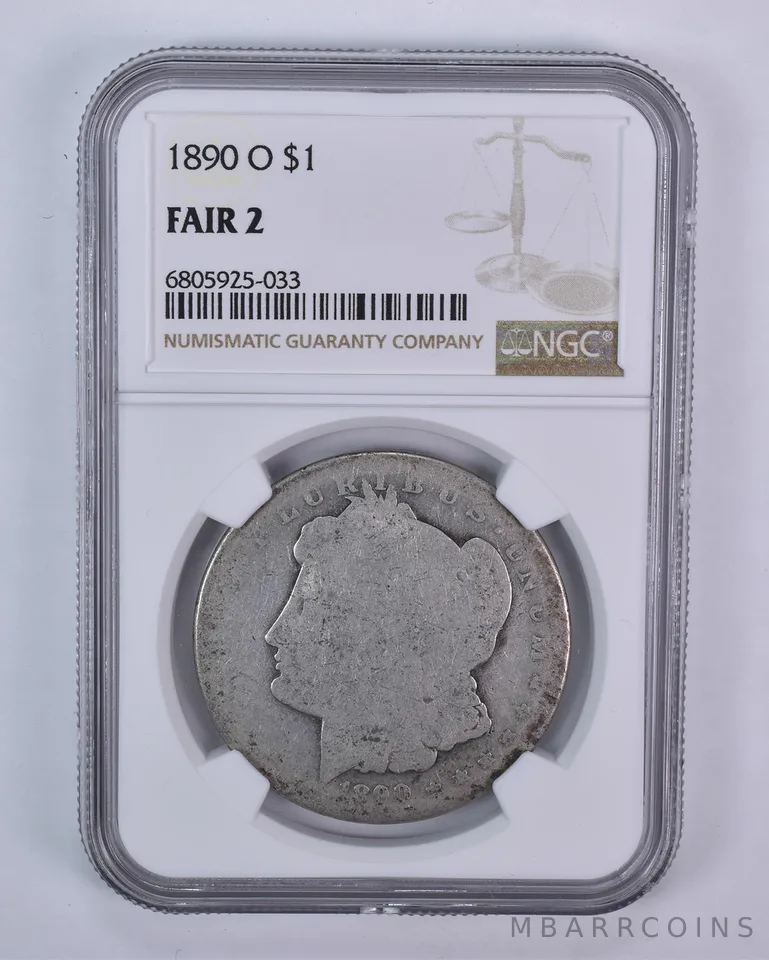 1890-O Morgan Silver Dollar Fair 2 NGC Lowball