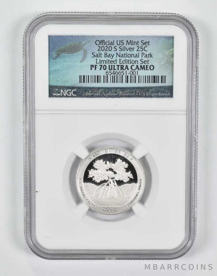 2020-S PF70 Silver Quarter Salt Bay National Park NGC Limited Edition