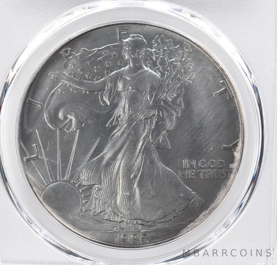 1986 American Silver Eagle MS69 PCGS Beautiful Tone *1142