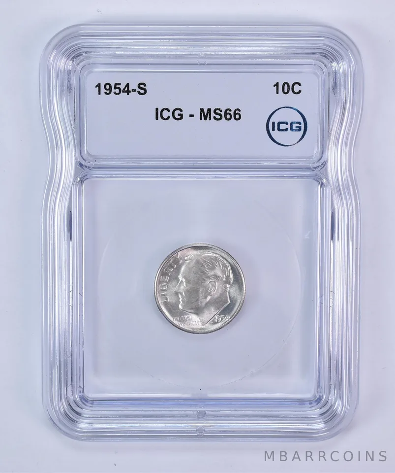 1954-S Roosevelt Dime MS66 ICG