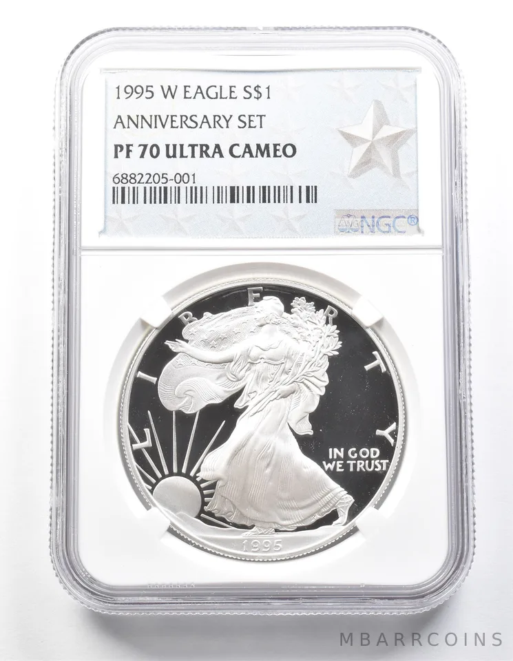 1995-W American Silver Eagle Anniversary Set PF70 UCAM NGC *9448