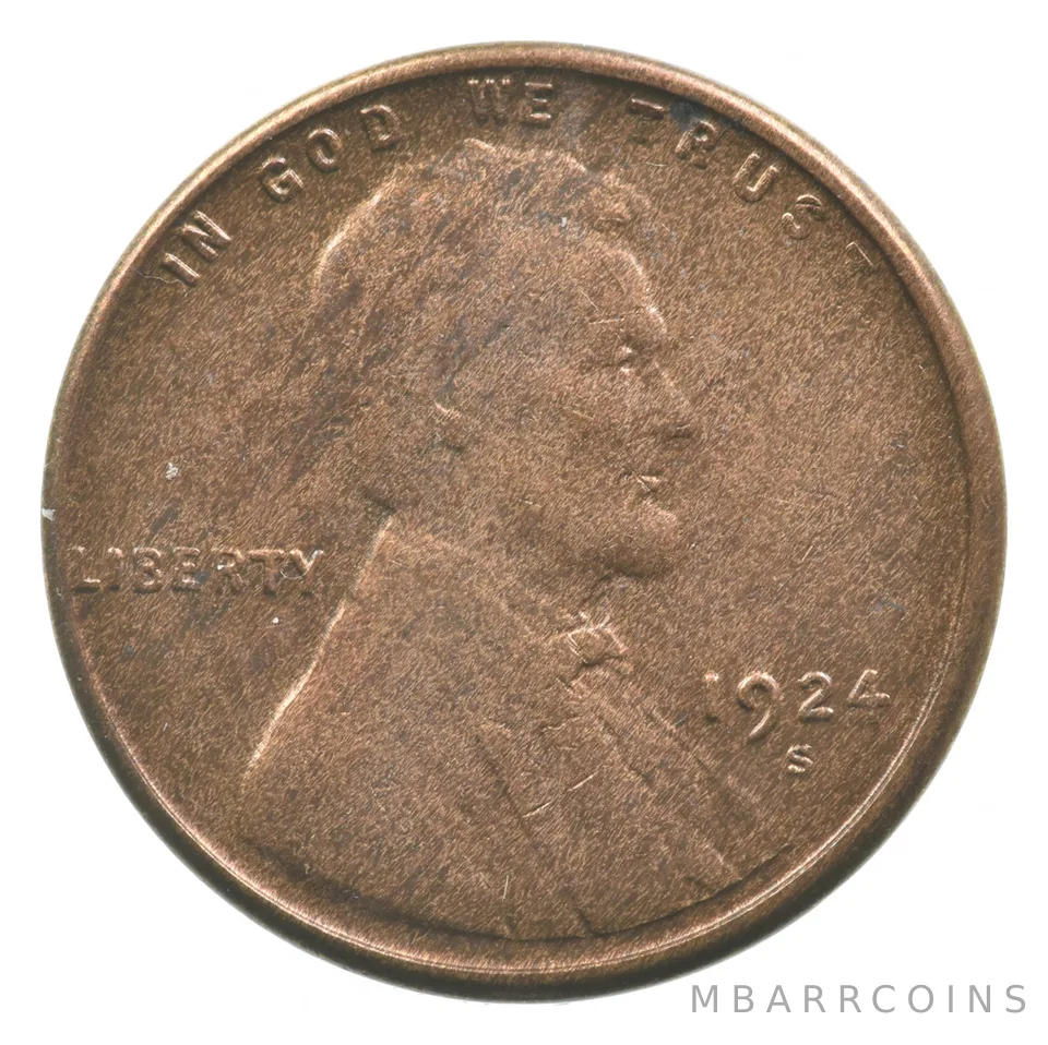 1924-S Lincoln Wheat Cent *1024