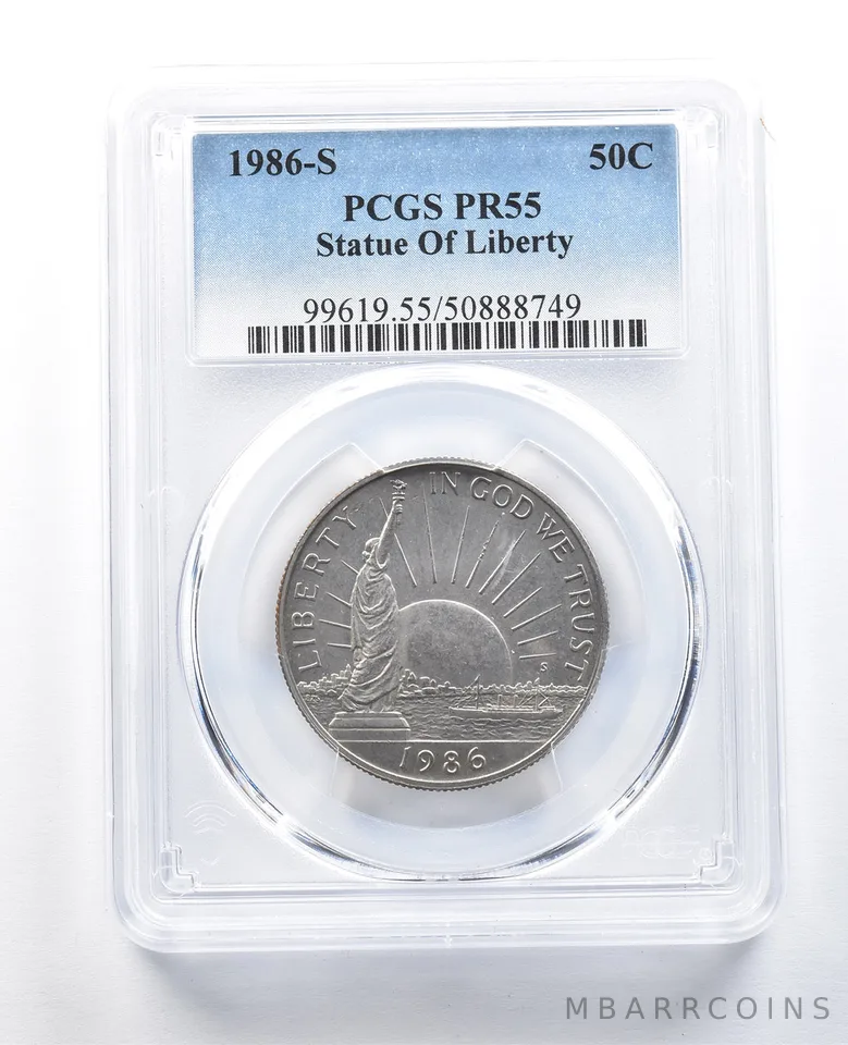 1986-S Statue Of Liberty Commemorative Half Dollar PR55 PCGS Pocket Piece *8273